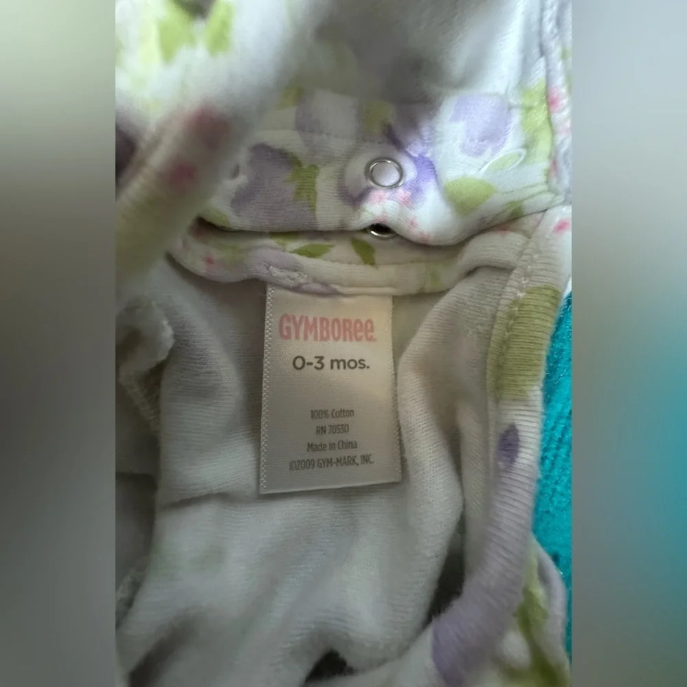 Carter's Teal and Floral Jumpsuit Set